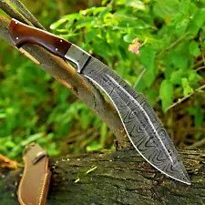 Full Tang Damascus Fixed Blade Gurkha Kukri Service Knife Tactical Outdoor