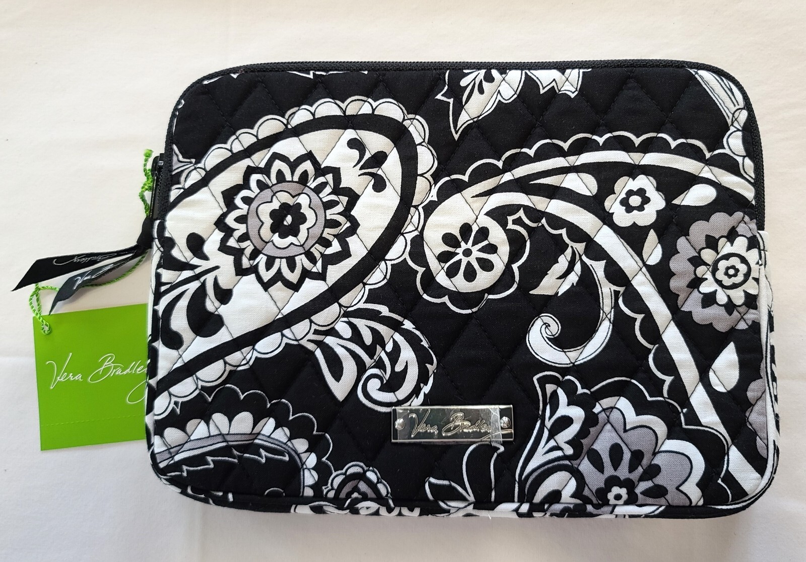 Vera Midnight Paisley eReader eBook Sleeve 8.5x6.5 Padded Zip CatchAll Pouch N58-image