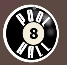 Classic Art Deco Style Pool Hall Metal Decor Billiards Sign • Game Room