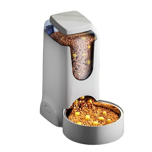 Gravity Dog Feeder 2.8L Pets Automatic Food Dispenser with Stainless Steel Bo...