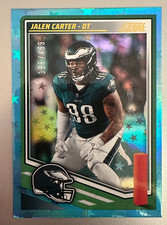 2025 Score JALEN CARTER Football Stars Parallel card /499 EAGLES
