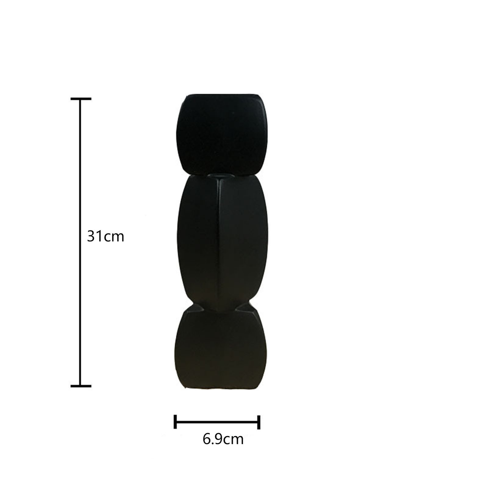 ¸Simple Crafts Ceramic Ornaments Nordic Home Decoration Vase Black Root Lar
