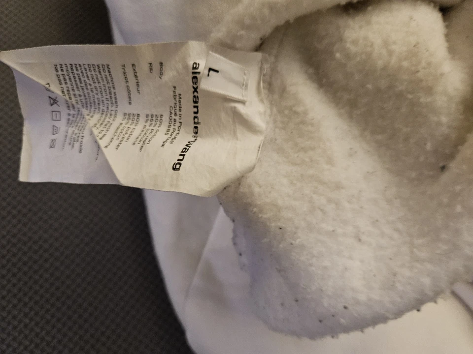 Sudadera con capucha Alexander Wang A/W 2020 Saw Blade blanca talla grande Foto 4 de 4