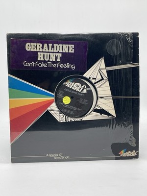 GERALDINE HUNT CAN'T FAKE THE FEELING 12'' SINGLE VG+ VINYL RECORD SHRINK w/HYPE