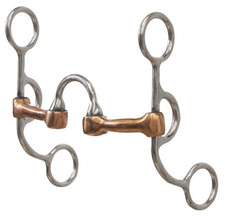 5" Argentine style medium correction port Western bit Stainless w/copper bars