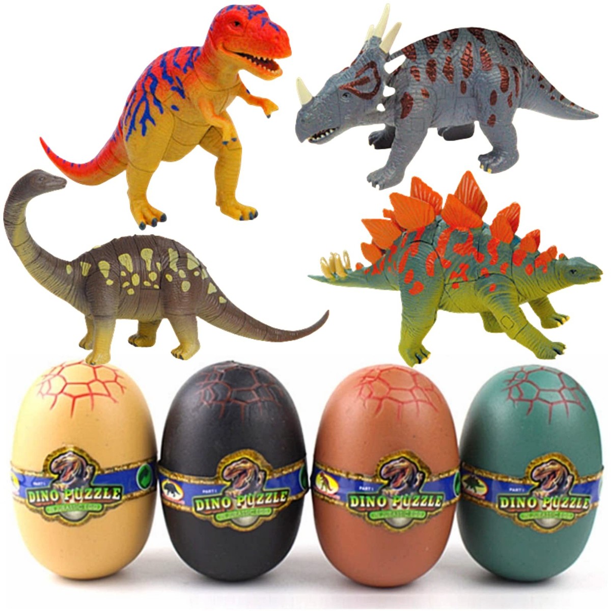 激レア　egg 複数号セット Heizi 4D Puzzle Saurus Dx Dinosaur Egg Figure Set Of 4, 24 Figures