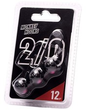 Hook 3 Jig Heads, Size/Weight/Color Size 2/0 / 12g / Black