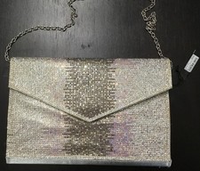 Charming Charlie RSVP Silver Sparkly Clutch