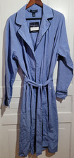 NEW NWT Polo Ralph Lauren Mens Lightweight 100 Cotton Robe Blue S/M Belt Piping