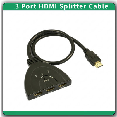 3 Port HDMI Splitter Cable 1080P Switch Switcher HUB Adapter For HDTV PS4 Xbox