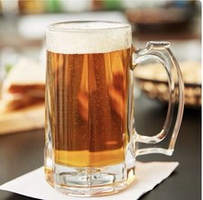 12 oz Beer Mug Clear Glass   Classic Stein   ...