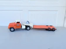 Vintage Tonka Semi Lowboy Trailer Pressed Steel Hi-Way Truck
