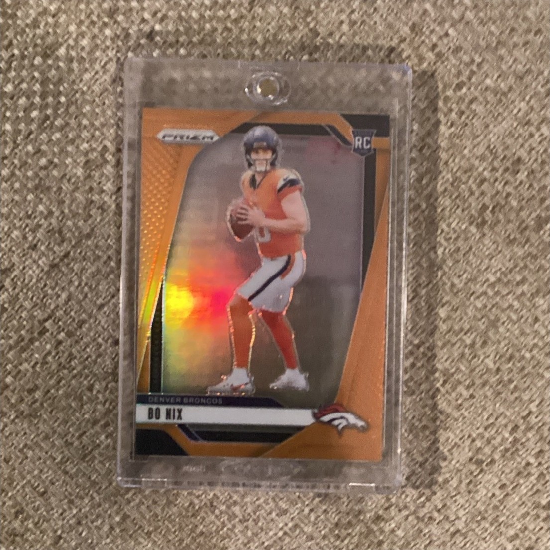2024 Panini Prizm Bo Nix #309 Orange Prizm Rookie /249 Denver Broncos NFL