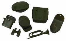 LOT Vintage Marx Stony Stonewall Smith Accessories Hat Binoculars Field Pack  