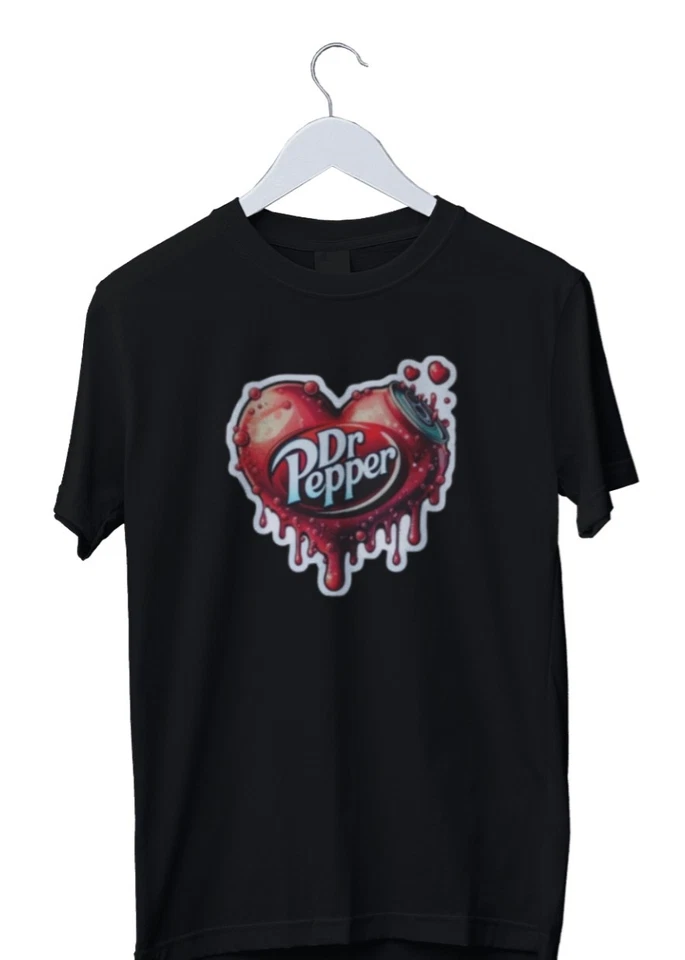 Dr Pepper Love Heart Shape Graphic Print Unisex Mens T-Shirt S M L XL 2 3 4 XL - Image 2 of 4