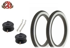 2 Alta WHITEWALL BICYCLE SMOOTH TIRES 16X 1.75 SLICK III TREAD WIRE BEAD 6PCS.