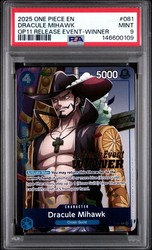 Dracule Mihawk P-081 OP11 Release Event Winner Promo Foil