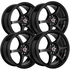Set Of 4 Drag Concepts R25 16x7 5x1005x4.5 38mm Gloss Black Wheels Rims