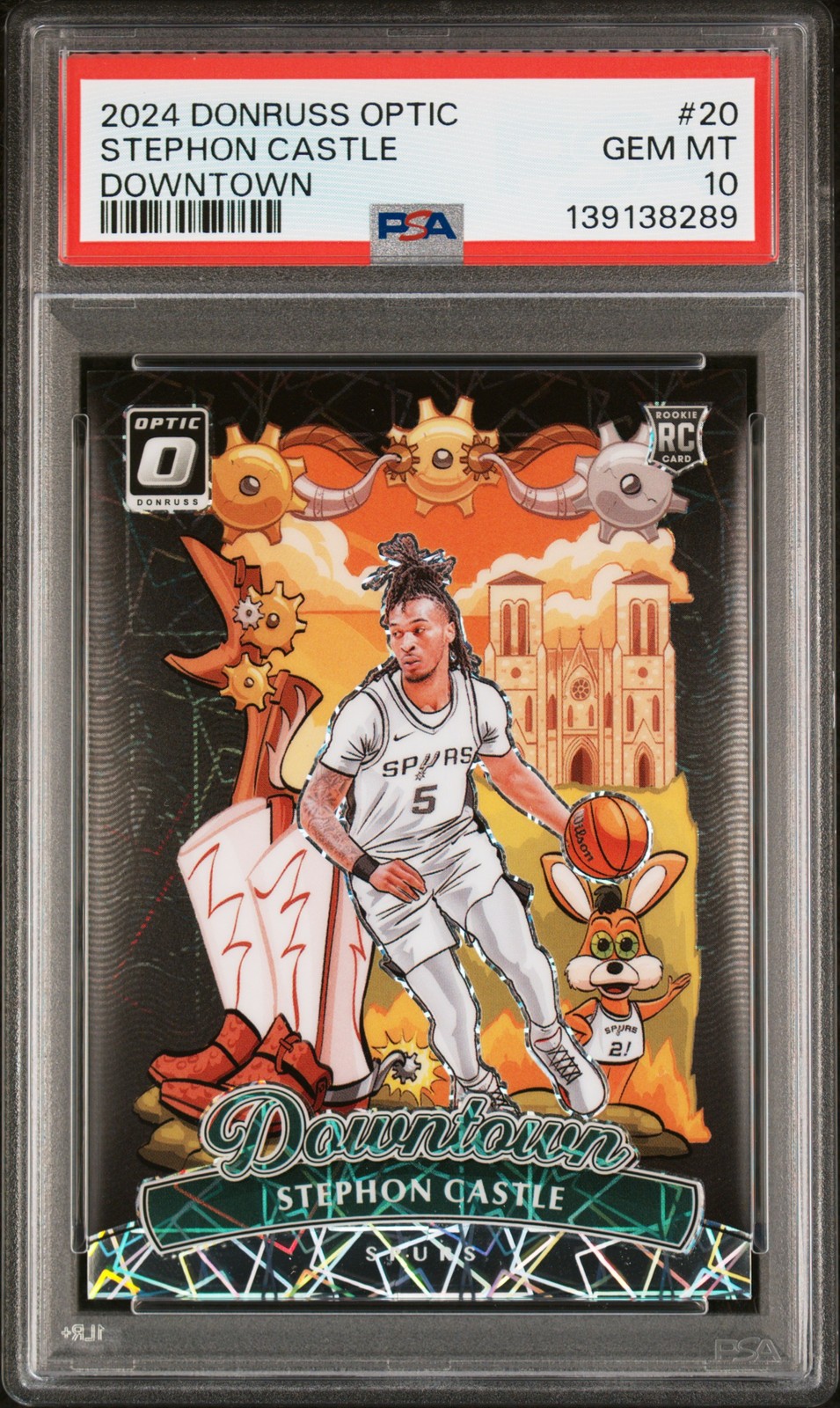 2024 PANINI DONRUSS OPTIC DOWNTOWN #20 STEPHON CASTLE PSA 10