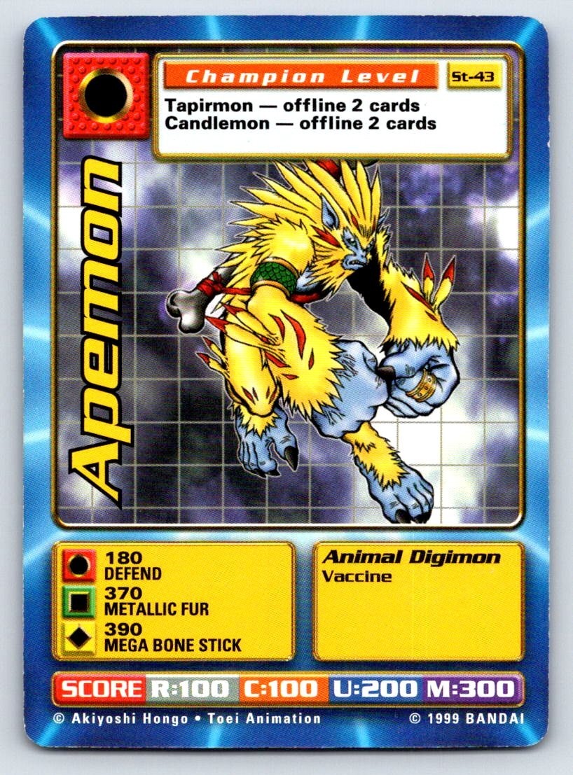 1999 Bandai Digimon Apemon St-43
