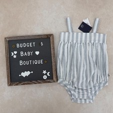NWT BABY GAP Navy Stripe Bubble Romper Size 1...
