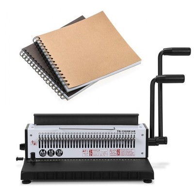 1500B34R 3:1 Pitch Wire-O Binder Simple Paper Puncher Machines for Home & Office