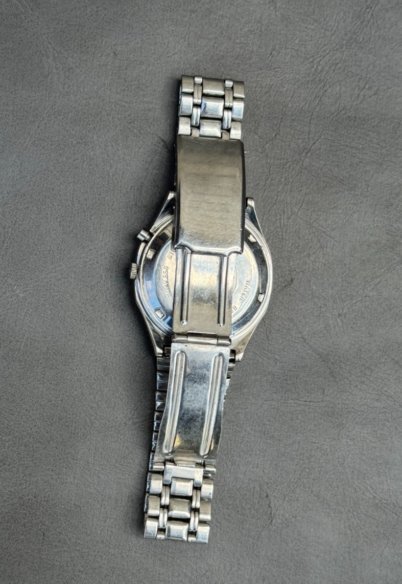 Vintage Orient Crystal 3 Star Automatic Day Date Men's Watch Japan