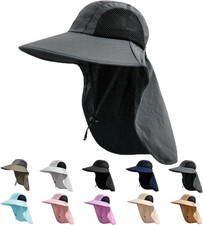 Sun Hat for Men Women with Neck Flap,Upf 50 UV Protective Hiking Fishing