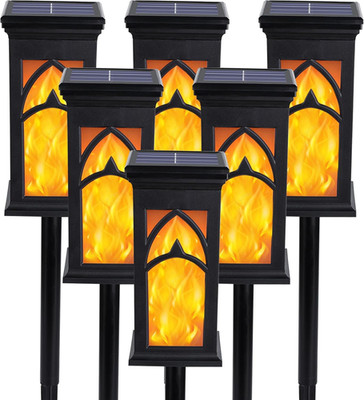Solar Lights Outdoor, 6 Pack Solar Torch Light with Flickering Flame, Waterproof