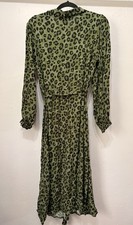 New Look Maternity Women’s Midi Button Up Dress Size 14 Animal Print
