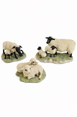 Set Of 3 Lowell Davis Sheep Figurines