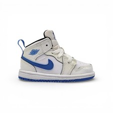 Nike Air Jordan 1 Mid BT Toddler White Legend Blue 640735-127 US 4.5C - New