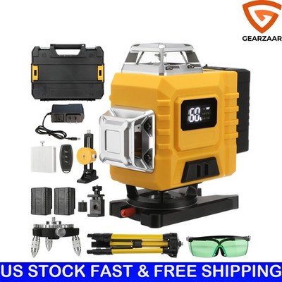 Green Laser Level,4D 16 Lines, 360 Self Leveling w/ Magnetic Green Laser Level