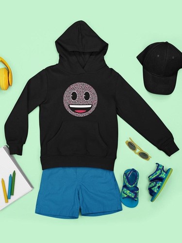 Floral Smile Fun Trendy Graphic Symbols Youth's Hoodie - 第 3/22 張圖片
