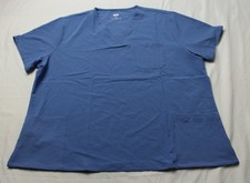 Cozyfit Men's 3-Pocket V-Neck Short Sleeve Scrub Top EH6 Ceil Blue Size 2XL NWT