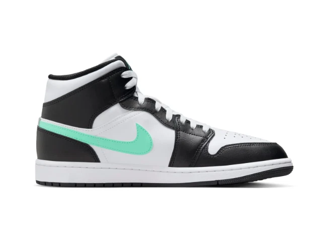 Sz 10 - Nike Air Jordan 1 Mid 'Green Glow' DQ8426 103 - Image 2 of 4