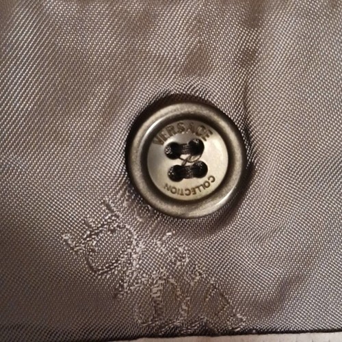 Versace WOOL Jacket Size 52 Gray w light Pinstripe Two Button Sport Coat Luxury - Picture 7 of 15