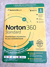 Norton 360 Standard 2026, 1 Device PC Mac Android iOS / 1 Year Sealed Key Card