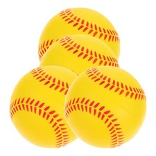 4 Pcs Soft Softballs for Practice Foam Sponge Kids Baseball PU Safety Baseballs