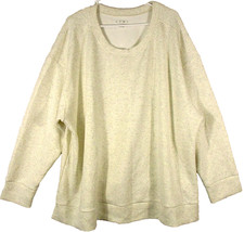 Livi For Lane Bryant Womens Crew Neck Sweater Long Sleeve Size 26/28 Cream