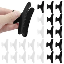 48 Pack Sectioning Styling Hair Clips Black and White Butterfly Claw Clamps H...