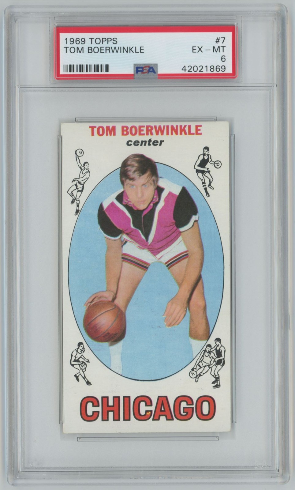 1969-70 Topps Tom Boerwinkle Rookie PSA 6 Chicago Bulls #7 C29
