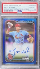 2024 Topps Chrome Masyn Winn Rookie Auto True Blue Refractor /150 PSA 10