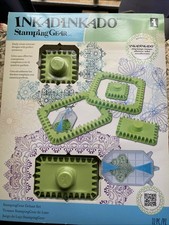 NIP Inkadinkado Stamping Gear Deluxe Set 22-Piece Rubber Stamps FULL KIT SQUARE
