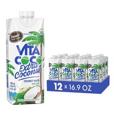 Vita Coco Organic Coconut Water Pressed More Coconutty Flavor Pack of 12