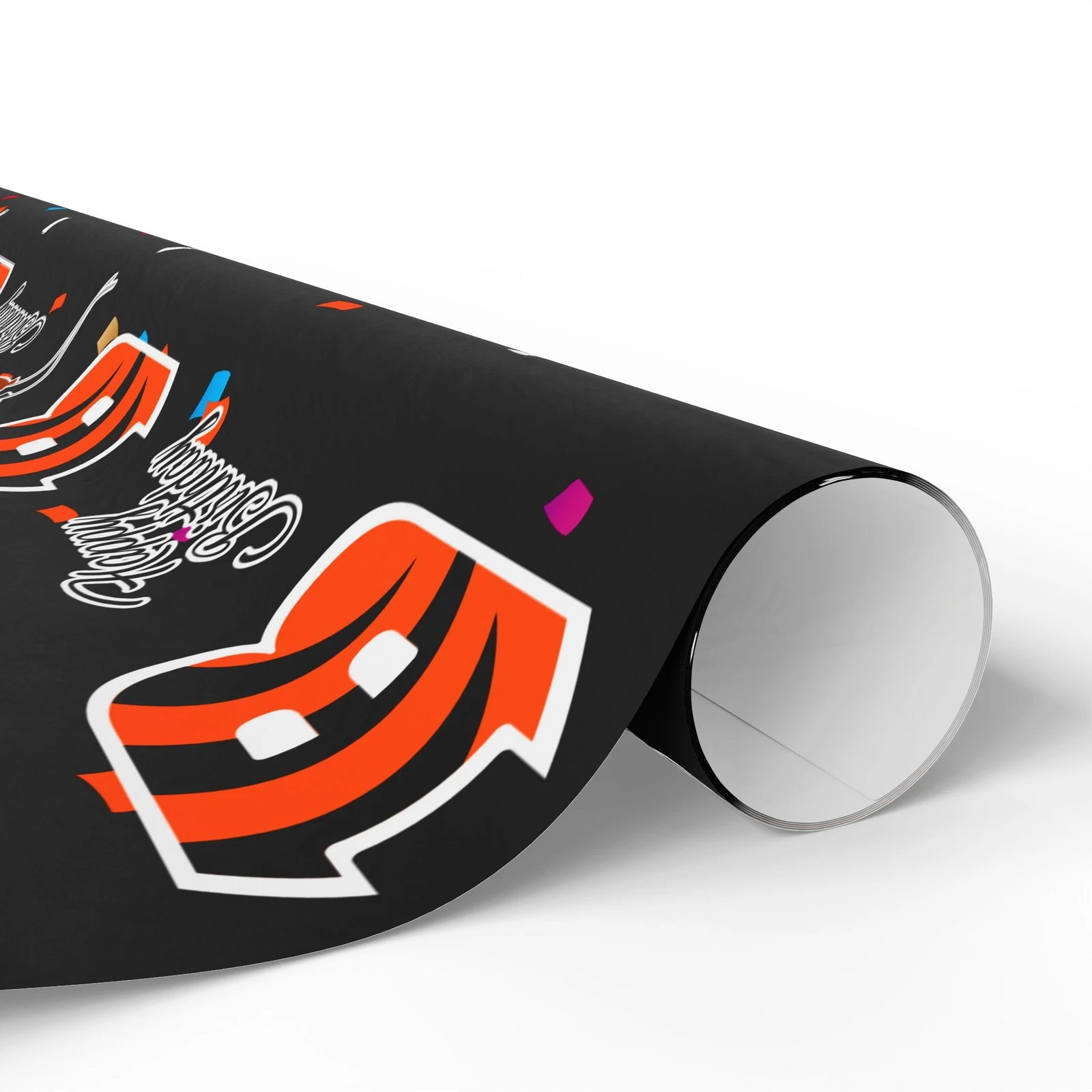 football Cincinnati Bengals Happy Birthday Wrapping Paper, Gift Wrap Roll, Football
