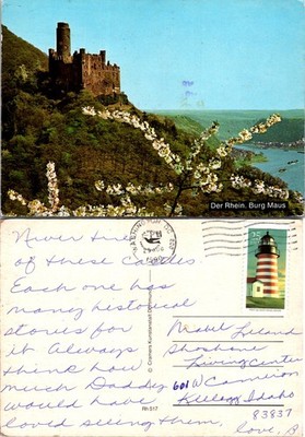 Der Rhein, Burg Maus, Germany Postcard 71221