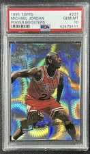MICHAEL JORDAN PSA 10 1995-96 TOPPS #277 POWER BOOSTERS BULLS GEM MINT POP 68
