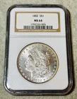 1882-S Morgan Silver Dollar $1 - NGC MS64 - San Francisco