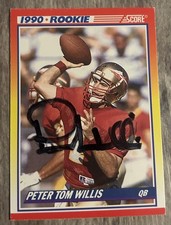 1990 Score Rookie Peter Tom Willis #656 Signed Auto Autograph Chicago Bears RC